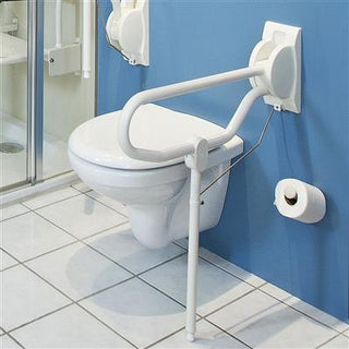 Linido egrogrip toiletsteun opklapbaar 70 cm staal gecoat wit