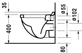 Duravit wandcloset Starck 3 wit