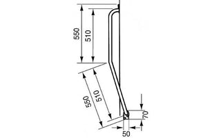 Linido Ergogrip trapspilbeugel rechts 51x51 cm wit