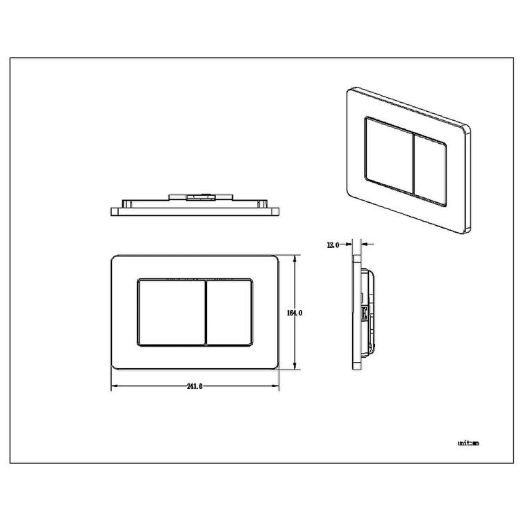Dynamic Way bedieningsplaat Square White (UP720 en UP320)
