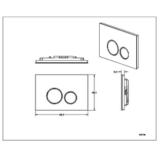 Dynamic Way bedieningsplaat Circle White Glass Chrome (UP720 en UP320)