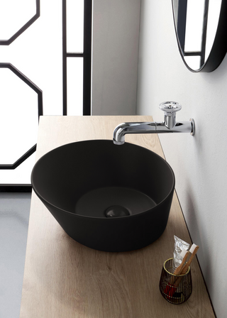 Vasque à poser design Sofia ronde noir mat - Qualité A