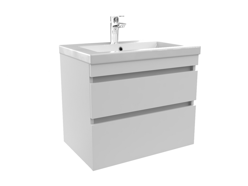 Badkamermeubel Lorenzo onderkast wit glans 60x59x45 - A-kwaliteit