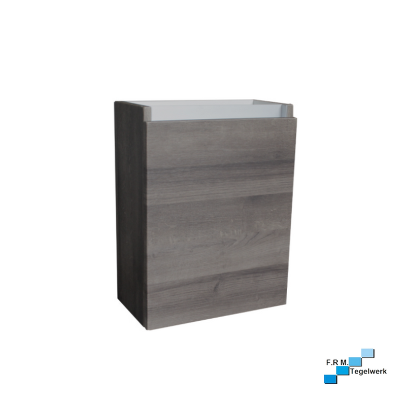 Fonteinkast donker hout met aluminium greeplijst - hoogste kwaliteit