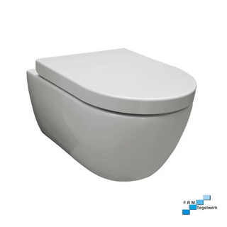 Wandcloset compact easy flush randloos met softclose zitting 36x48x25 cm - hoogste kwaliteit