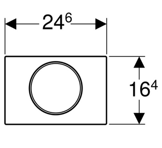 Geberit Sigma10 bedieningsplaat 1-knops zwart mat gelakt