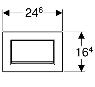 Geberit Sigma30 bedieningsplaat 1-knops mat zwart