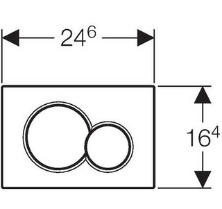 Geberit Sigma01 Bedienplatte 2-Knopf Edelmessing