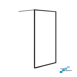 Inloopdouche Sienna glas mat zwart raamwerk 100x200 cm - A-kwaliteit