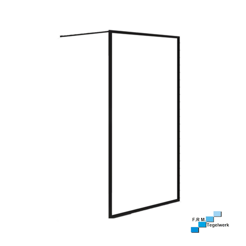 Inloopdouche Sienna glas mat zwart raamwerk 90x200 cm - A-kwaliteit