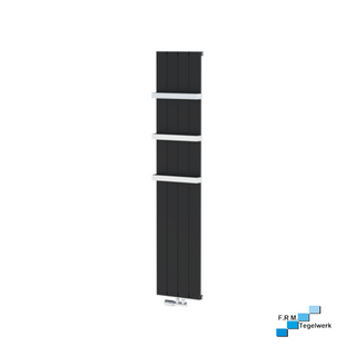 Designradiator Carlo 180x37,5cm mat zwart - A-kwaliteit