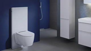 Geberit Monolith Sanitärmodul für Wand-WC aus Glas, Farbe Weiß, Höhe 101 cm
