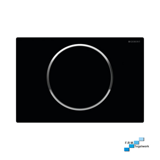 Geberit Sigma10 bedieningsplaat 1-knops zwart/chroom
