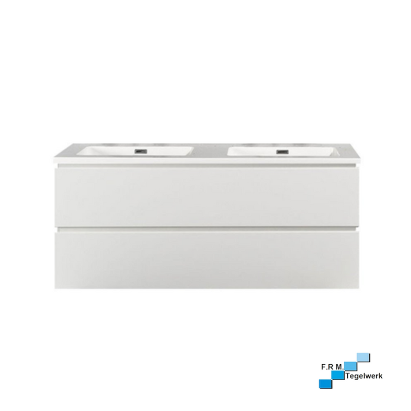 Badkamermeubel Isabella onderkast hoogglans wit 120x50x48 - A-kwaliteit