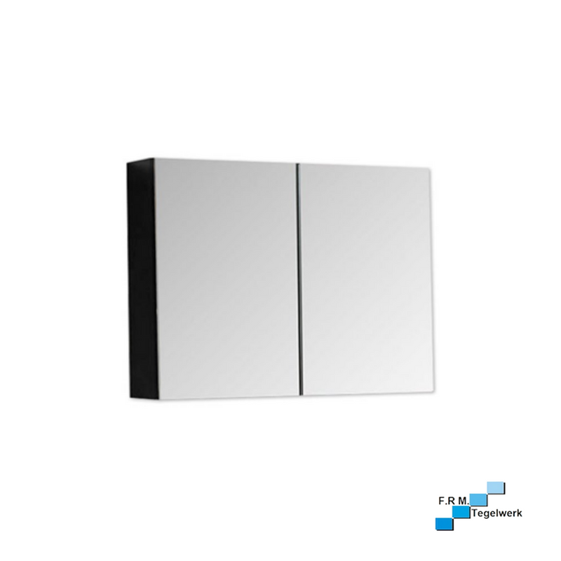 Spiegelkast Isabella mat zwart 100x70x16 - A-kwaliteit