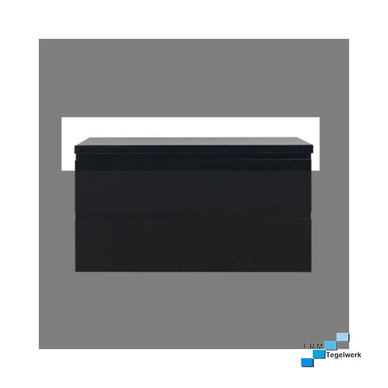 Toppaneel Isabella mat zwart 100cm - A-kwaliteit