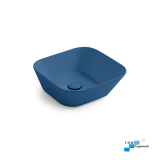 Sofia design opbouw waskom vierkant mat blauw - A-kwaliteit