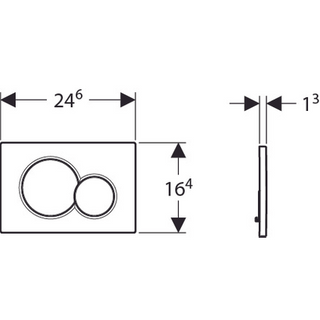 Geberit Sigma01 bedieningsplaat 2-knops wit