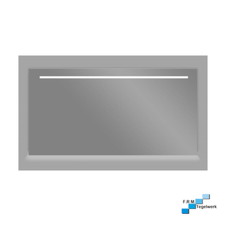 Aluminium spiegel met LED verlichting en onder verlichting 160cm met spiegelverwarming - hoogste kwaliteit
