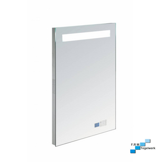 Aluminium spiegel met LED verlichting, radio en bluetooth 60cm - hoogste kwaliteit