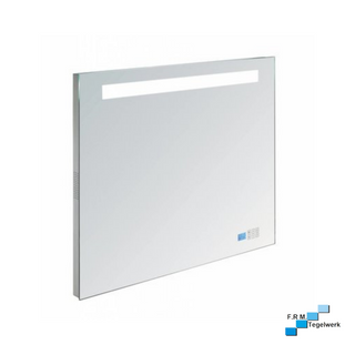 Aluminium spiegel met LED verlichting, radio en bluetooth 80 cm - hoogste kwaliteit