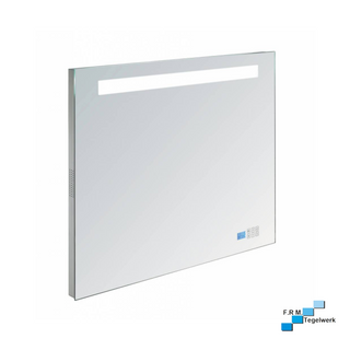 Aluminium spiegel met LED verlichting, radio en bluetooth 100cm - hoogste kwaliteit