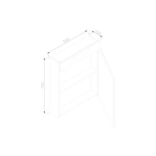 Spiegelkast FRM met LED verlichting 60 cm hoogglans antraciet - hoogste kwaliteit